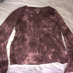 Wrap Front Top w/ Bell Sleeves